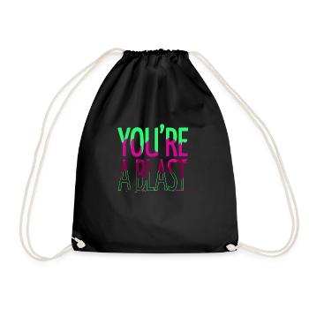 birthday present idea fun astrology astrophysics - Drawstring Bag - black - Front