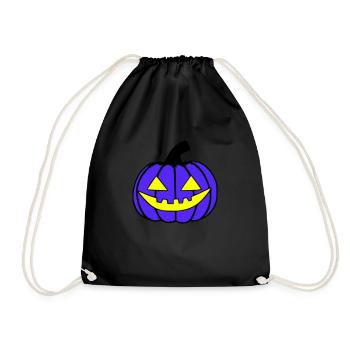 Halloween gespenstisch Kürbis Kürbislaterne Vektor - Turnbeutel - Schwarz - Vorne