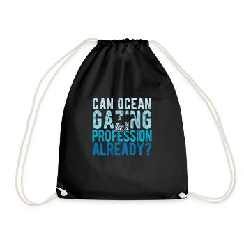 Apnoetaucher Freitaucher Taucher - Turnbeutel - Schwarz - Vorne