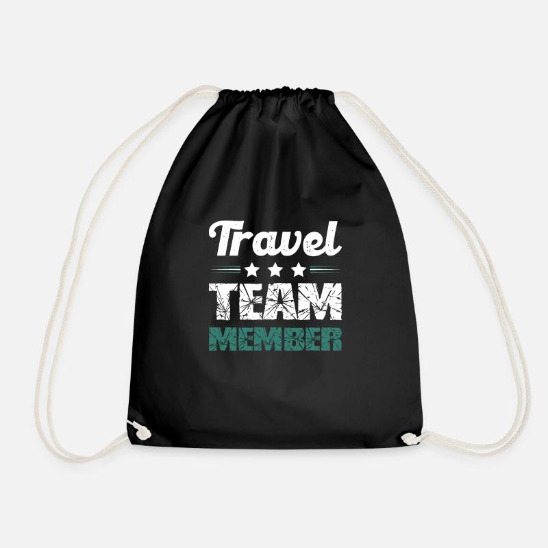 Travel Team - Drawstring Bag - black