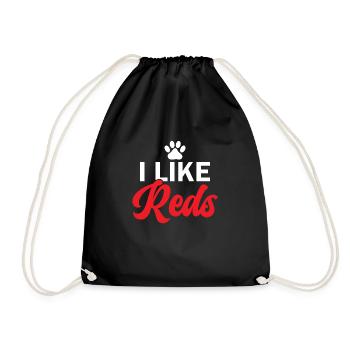 Redbone Coonhound Dog Gift - Drawstring Bag - black - Front