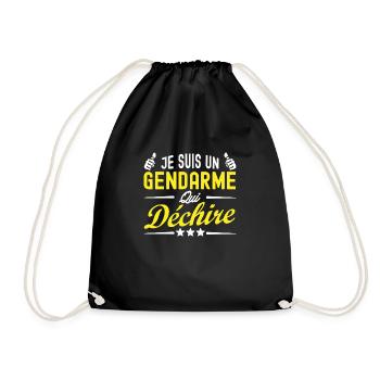 je suis un gendarme qui déchire / humour gendarme - Sac de sport léger - noir - Devant