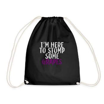 I'm Here To Stomp Some Grapes 3 - Drawstring Bag - black - Front