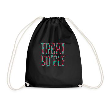 Funny present idea Bubaprints Christmas Beard - Drawstring Bag - black - Front
