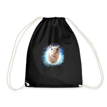 Jumping mouse,mouse,graffiti,painting,shrew - Drawstring Bag - black - Front