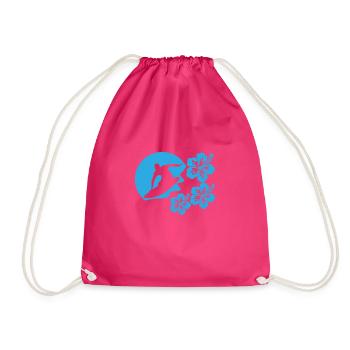 Surfer - Drawstring Bag - fuchsia - Front