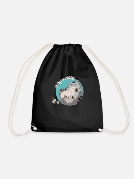 Body Pawsitivity Cat blue - Turnbeutel - Schwarz