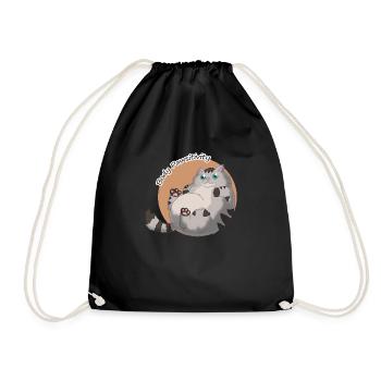 Body Pawsitivity Cat orange - Drawstring Bag - black - Front