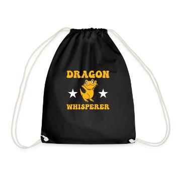 Bartagame Bearded Dragon - Drawstring Bag - black - Front