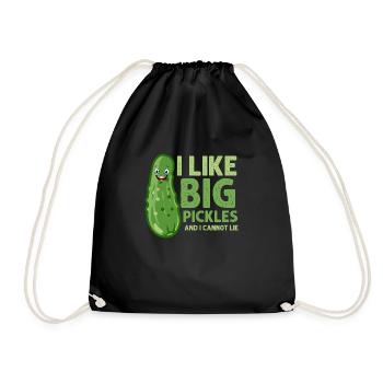 I Like Big Pickles And I Cannot Lie Pickle Cucumbe - Turnbeutel - Schwarz - Vorne