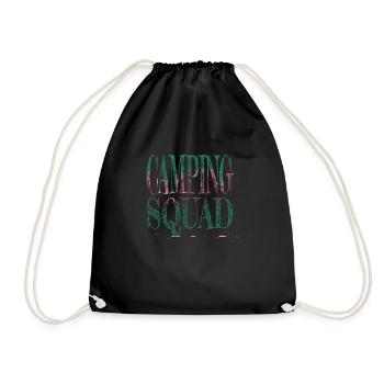 birthday present camping hoodie camping men - Turnbeutel - Schwarz - Vorne