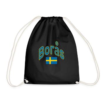Drapeau suédois de Borås - Sac de sport léger - noir - Devant