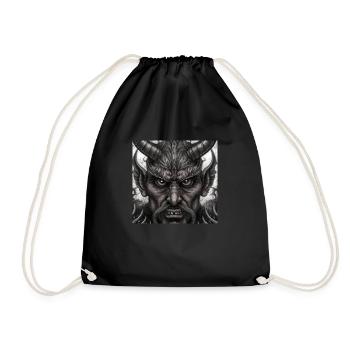 Visage du diable - Sac de sport léger - noir - Devant