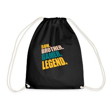 son brother gamer legend - Turnbeutel - Schwarz - Vorne