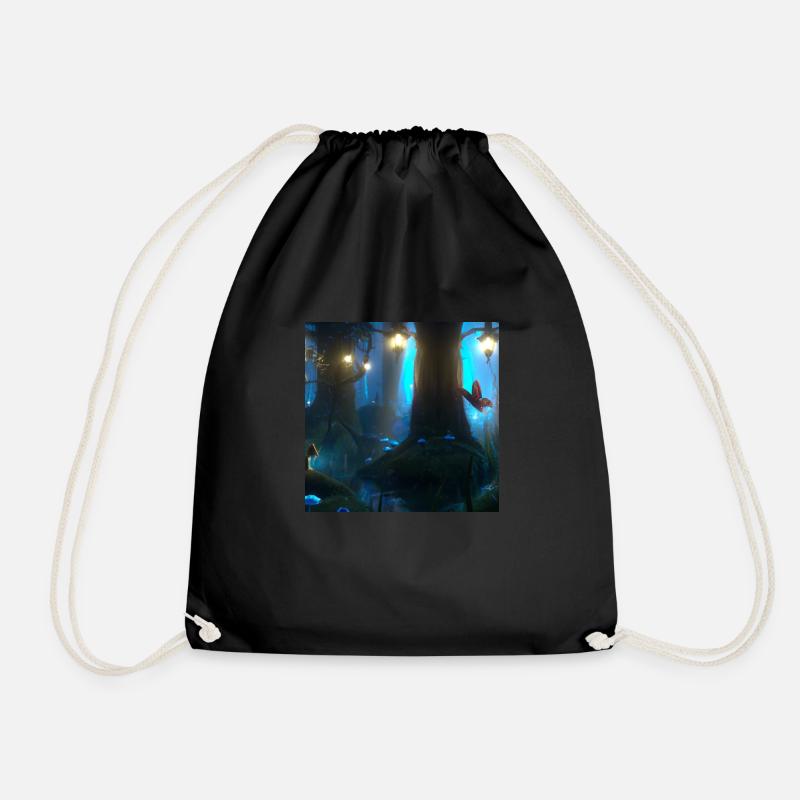 Magical forest - Drawstring Bag - black