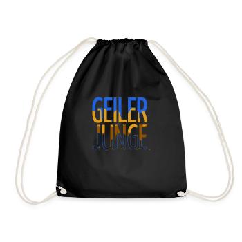 geek spaß geburtstagsgeschenkidee junge spruch - Turnbeutel - Schwarz - Vorne