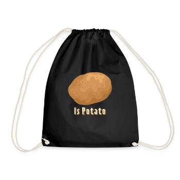 stephen colbert is potato - Drawstring Bag - black - Front