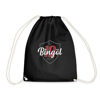 Bing oil - Drawstring Bag - black - Front