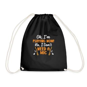 Okay, I'm playing now No, I don't need - Drawstring Bag - black - Front