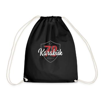 Karabük 78 - Drawstring Bag - black - Front