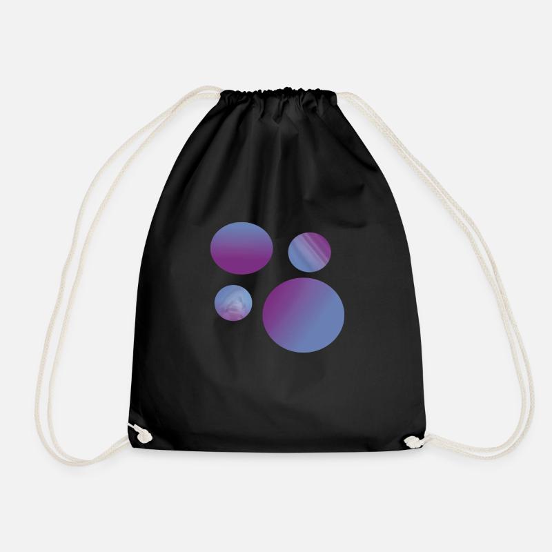 purple blue Planets - Turnbeutel - Schwarz