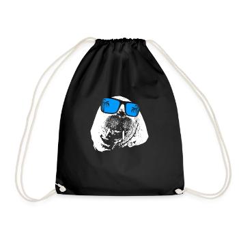 Walross Ozean Naturfans Sonnenbrille Musik Tierlie - Turnbeutel - Schwarz - Vorne