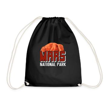 MARS National Park Retro Outer Space Planet - Drawstring Bag - black - Front