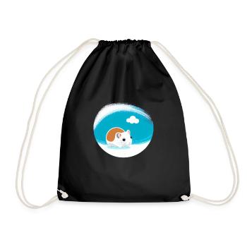 Mignon Dessin Animé Hamster Love Pet 15 - Sac de sport léger - noir - Devant