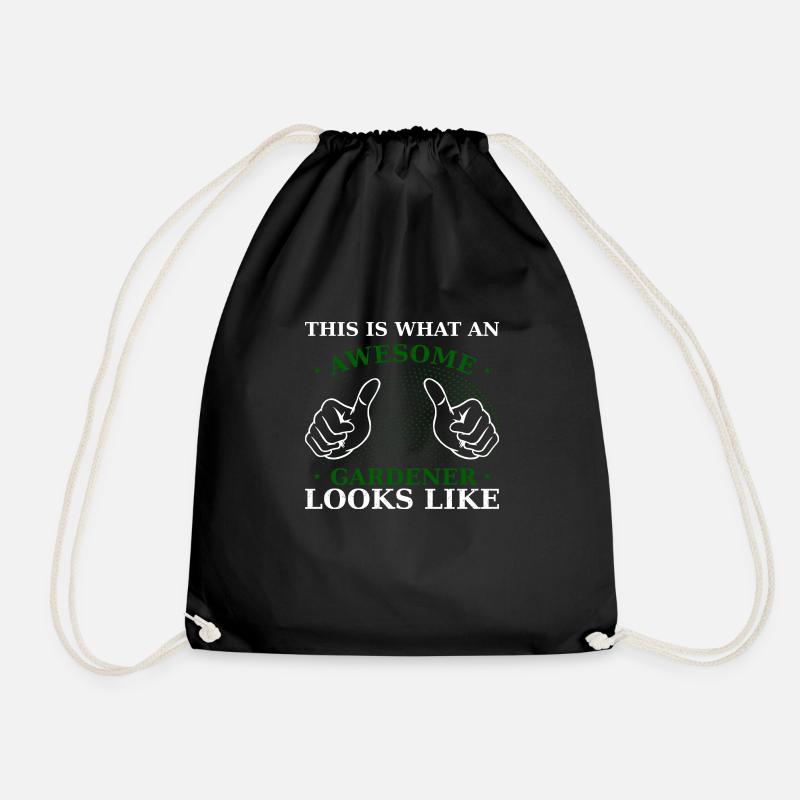 Awesome Gardener - Drawstring Bag - black