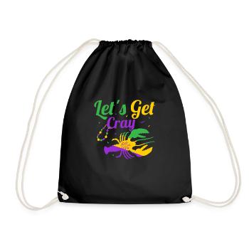 Let's Get Cray Mardi Gras Party - Turnbeutel - Schwarz - Vorne