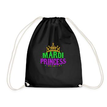 Mardi Princess Party BeadsParade - Drawstring Bag - black - Front