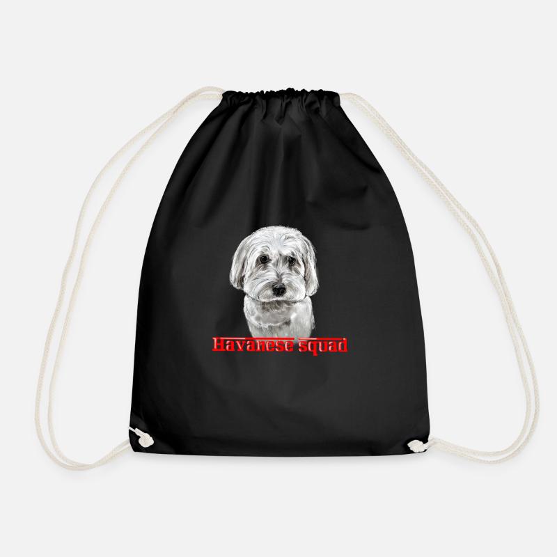 Havanesische Hundestaffel - Turnbeutel - Schwarz