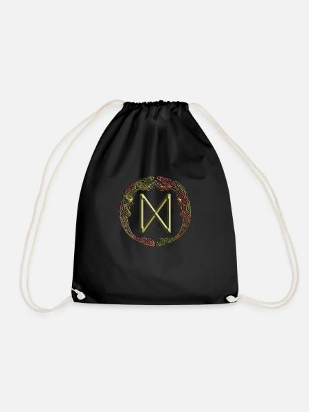 Dagaz - Drawstring Bag - black