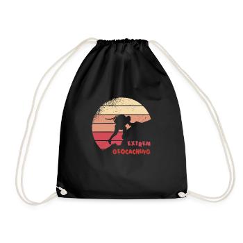 Extreme Geocaching - Drawstring Bag - black - Front