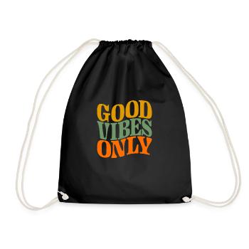 De bonnes vibrations uniquement - Sac de sport léger - noir - Devant