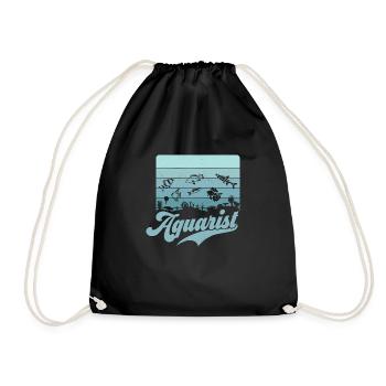 Aquarist Aquarium Owner Fish Keeping - Drawstring Bag - black - Front