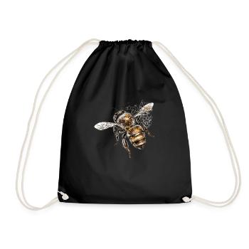 Bees are peaceful flying insects - Drawstring Bag - black - Front