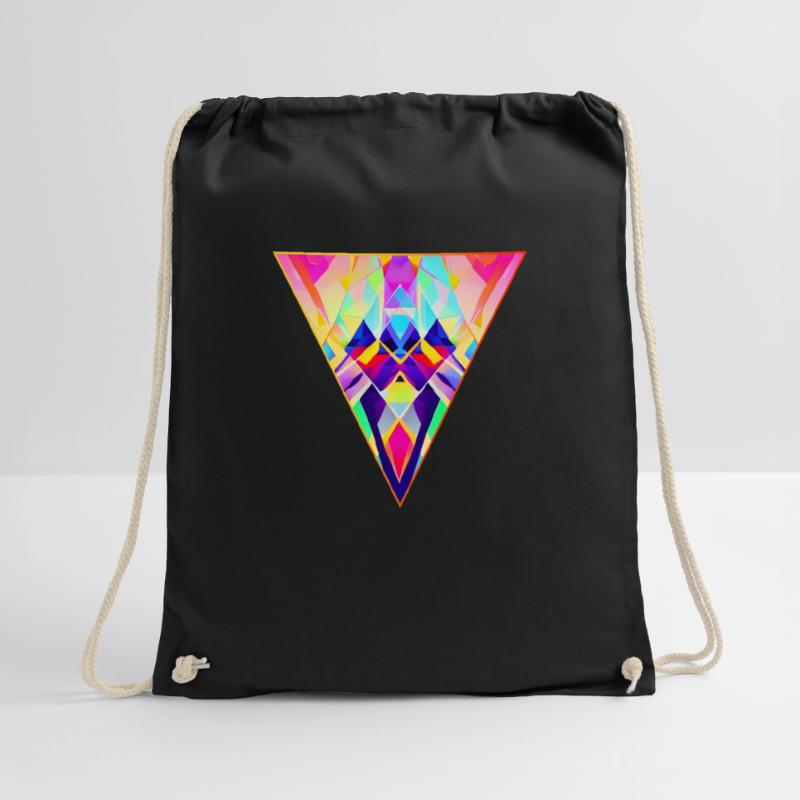 Triangular colors Drawstring Bag