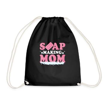 Fabrication de savon Maman Savonneuse Fabrication de savon - Sac de sport léger - noir - Devant