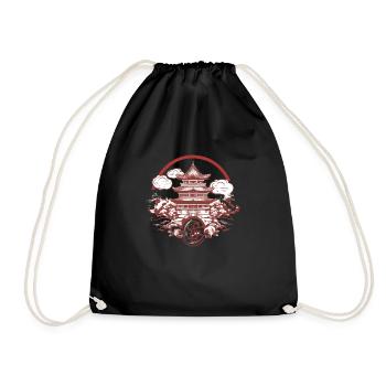 Chinesische Folklore - Turnbeutel - Schwarz - Vorne