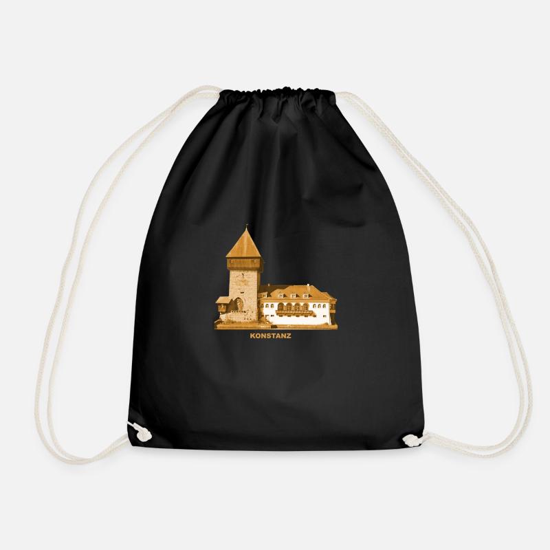 Konstanz Bodensee Baden-Württemberg Tower - Drawstring Bag - black
