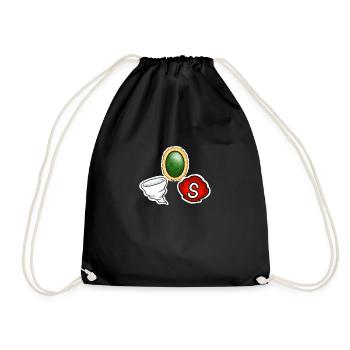 Tazz Talks | Heroes Symbols - Drawstring Bag - black - Front