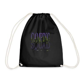camping hoodie hike camping funny tshirt humor - Turnbeutel - Schwarz - Vorne