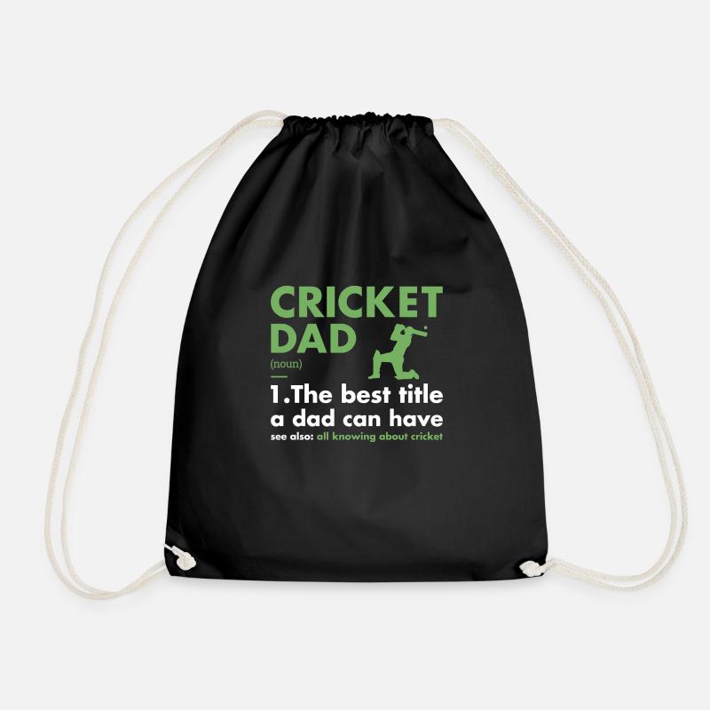 Sport Dad Definition Cricket - Turnbeutel - Schwarz