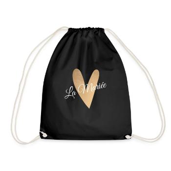 La mariée coeur doré - Sac de sport léger - noir - Devant