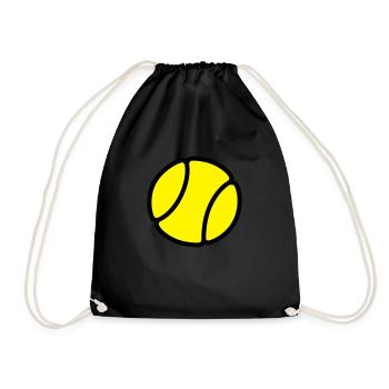Tennisball - Turnbeutel - Schwarz - Vorne