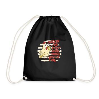 Poulets et vin - Sac de sport léger - noir - Devant