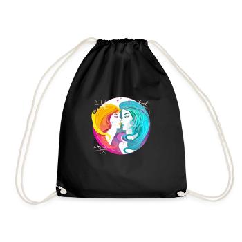 Les jumelles Gémini - Sac de sport léger - noir - Devant