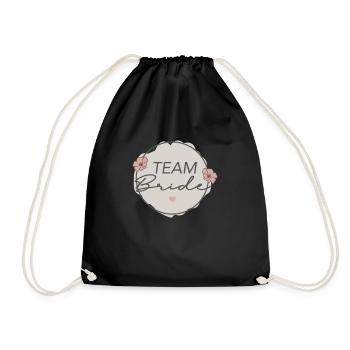 Team Bride en cercle avec des fleurs - Sac de sport léger - noir - Devant