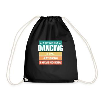 Dancing Dance Music - Drawstring Bag - black - Front